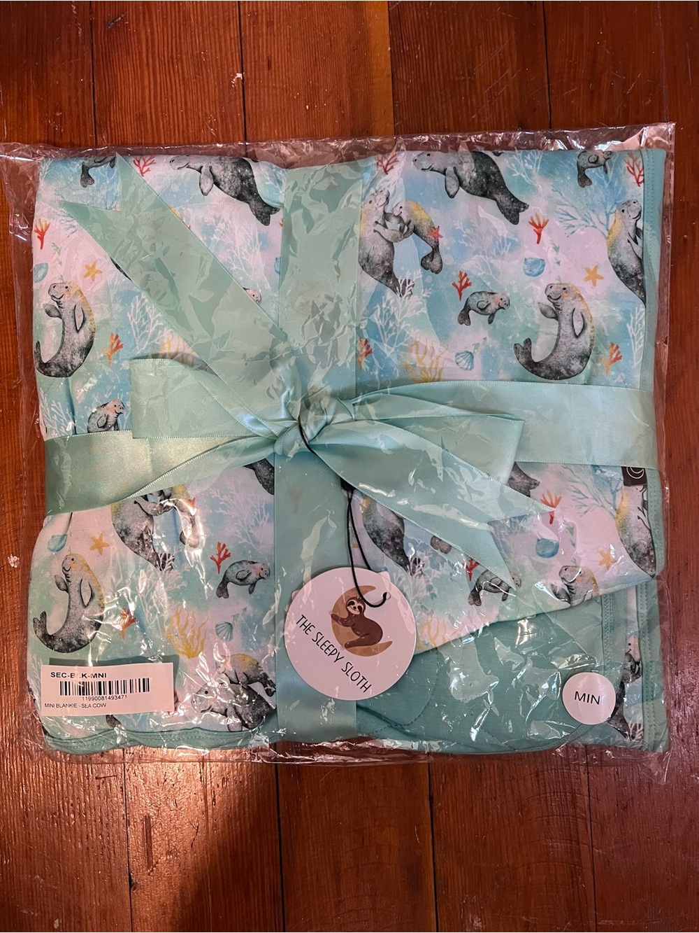 The Sleepy Sloth Bamboo Sea Cow Mini Blankie